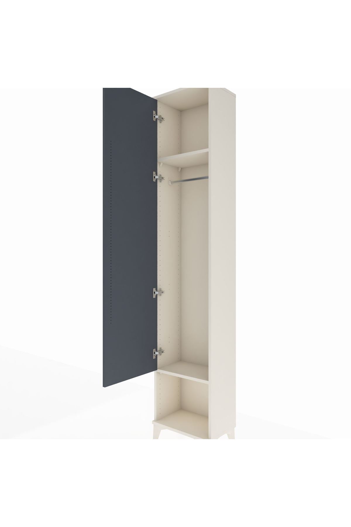Arges Dolap 2 Raflı Tek Kapaklı Tek Askılı 44x30x221 - S28M013V2A