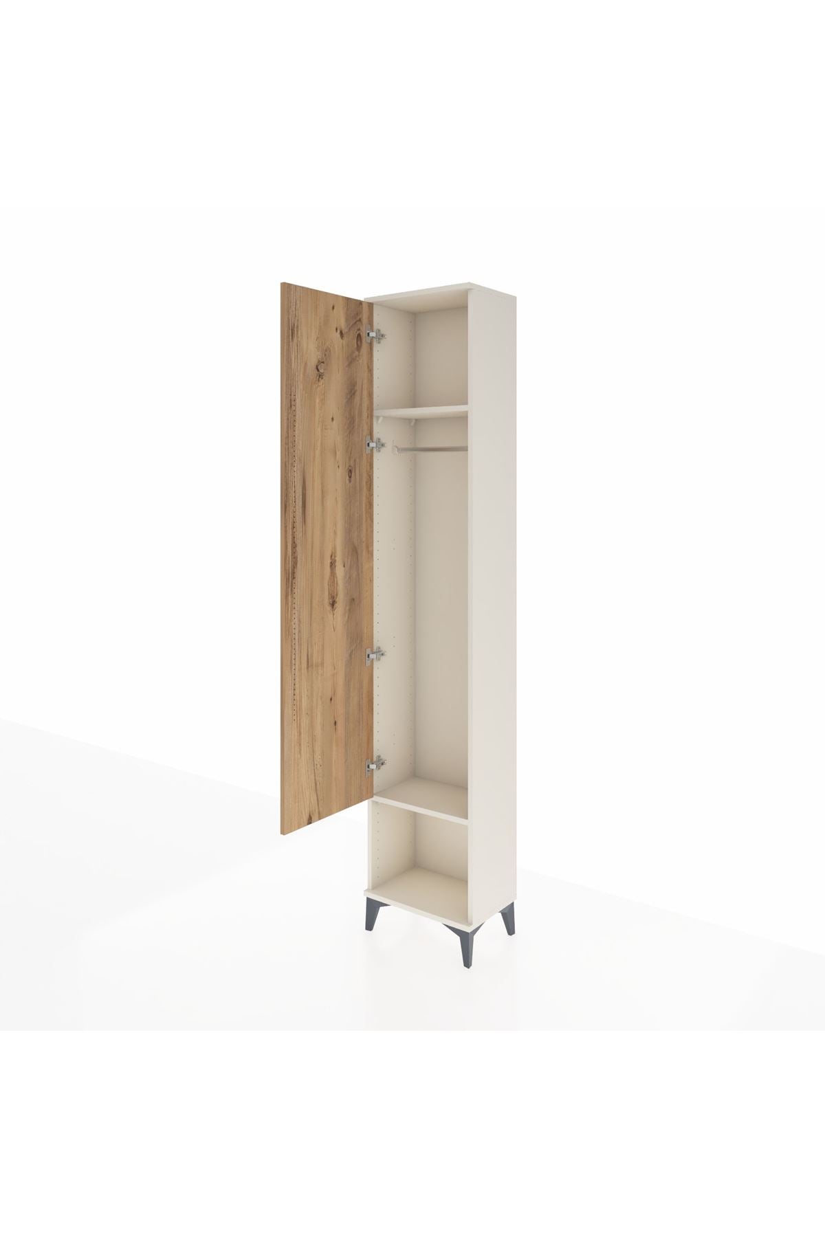 Arges Dolap 2 Raflı Tek Kapaklı Tek Askılı 44x30x221 - S28M013V3A