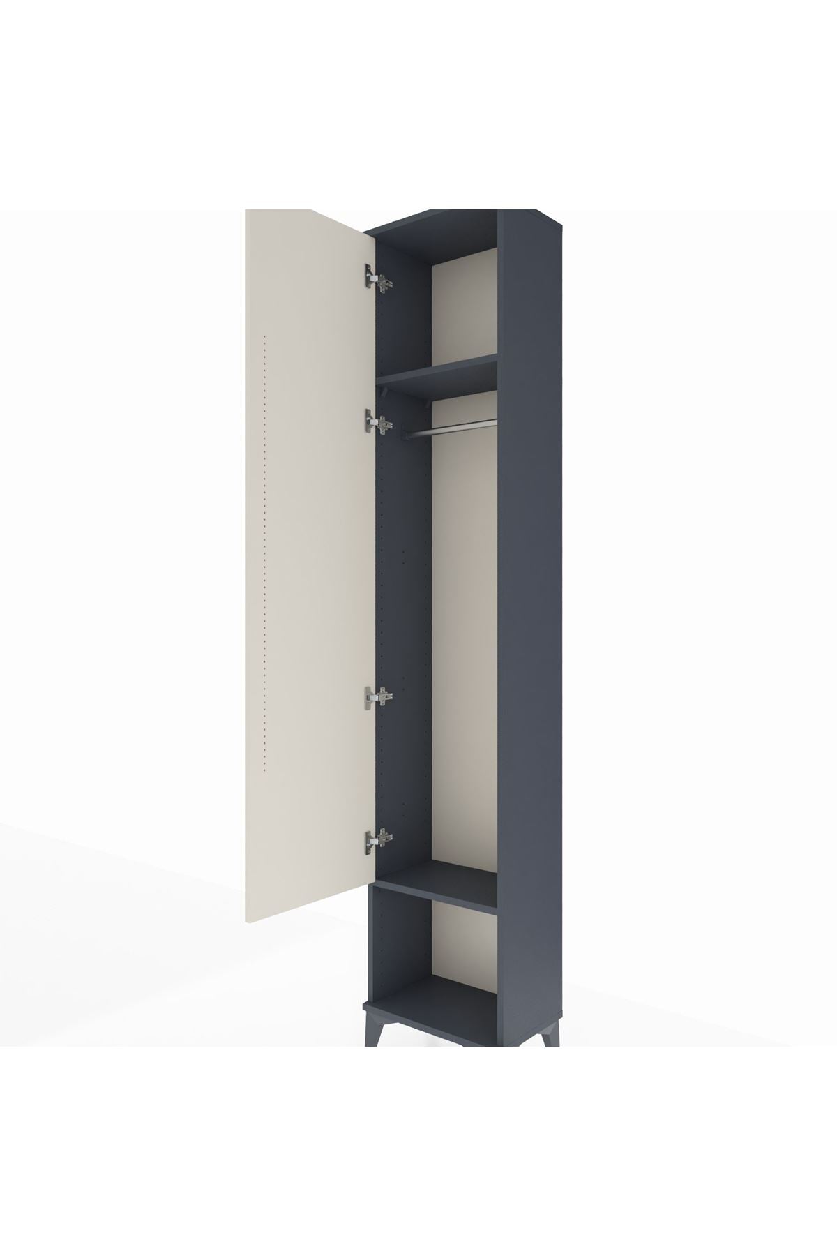 Arges Dolap 2 Raflı Tek Kapaklı Tek Askılı 44x30x221 - S28M013V4A