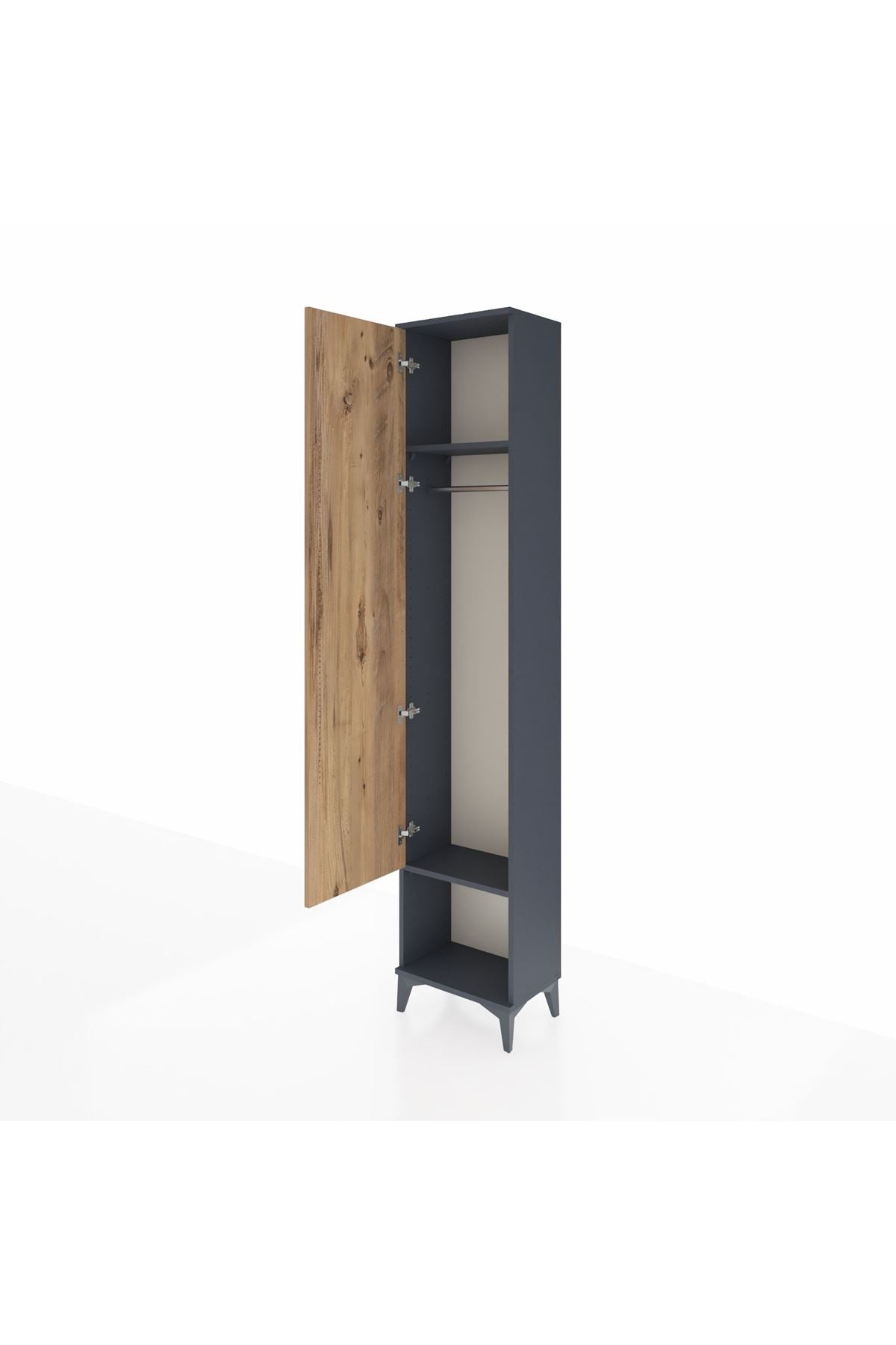 Arges Dolap 2 Raflı Tek Kapaklı Tek Askılı 44x30x221 - S28M013V6A