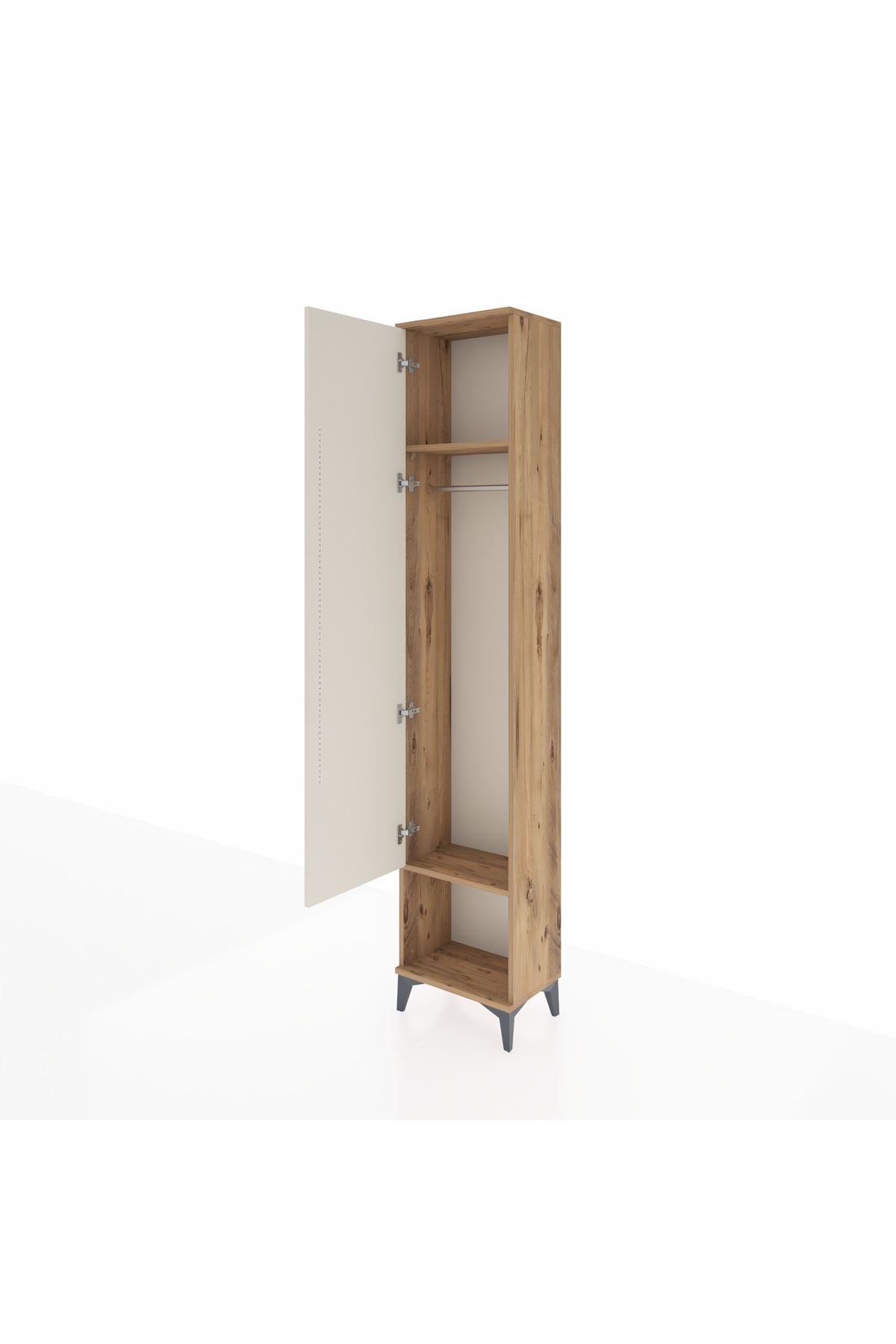 Arges Dolap 2 Raflı Tek Kapaklı Tek Askılı 44x30x221 - S28M013V7A
