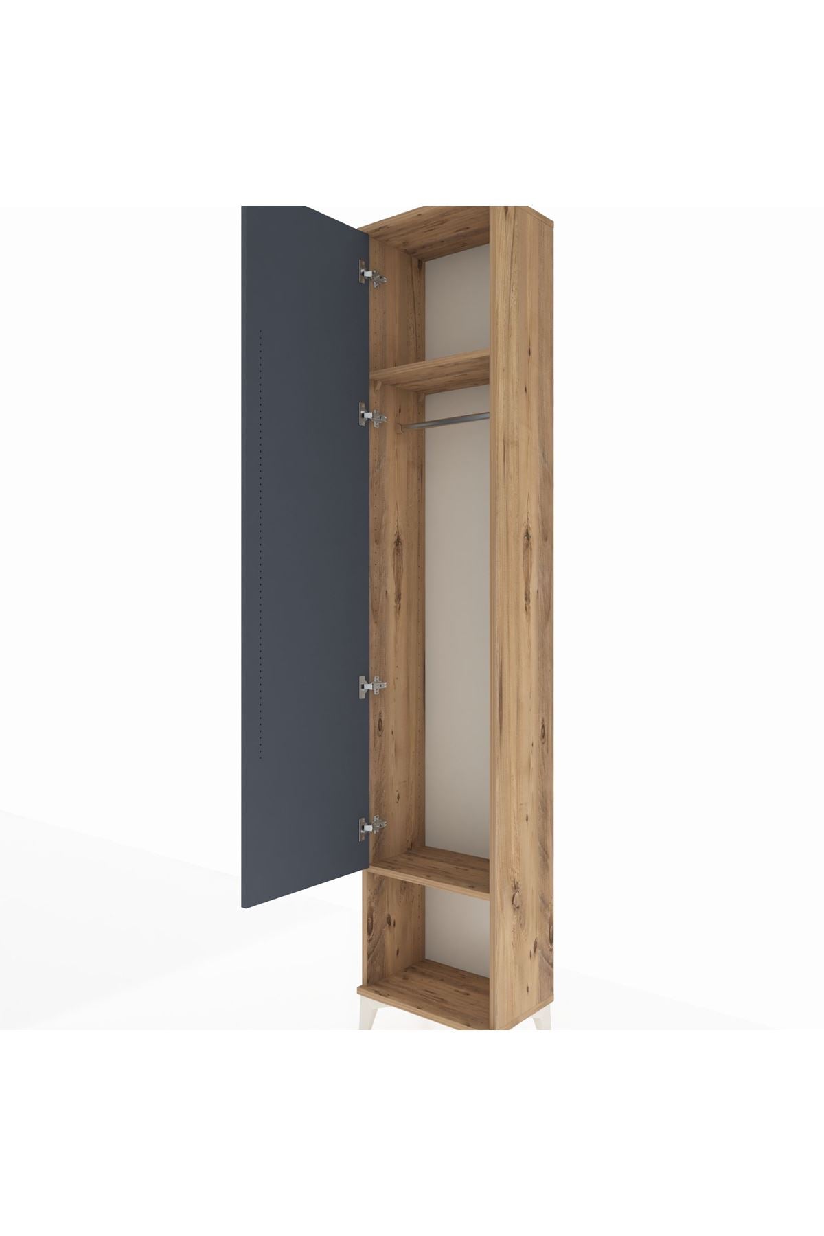 Arges Dolap 2 Raflı Tek Kapaklı Tek Askılı 44x30x221 - S28M013V8A