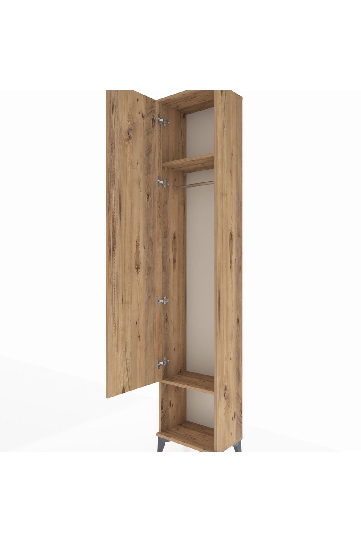 Arges Dolap 2 Raflı Tek Kapaklı Tek Askılı 44x30x221 - S28M013V9A