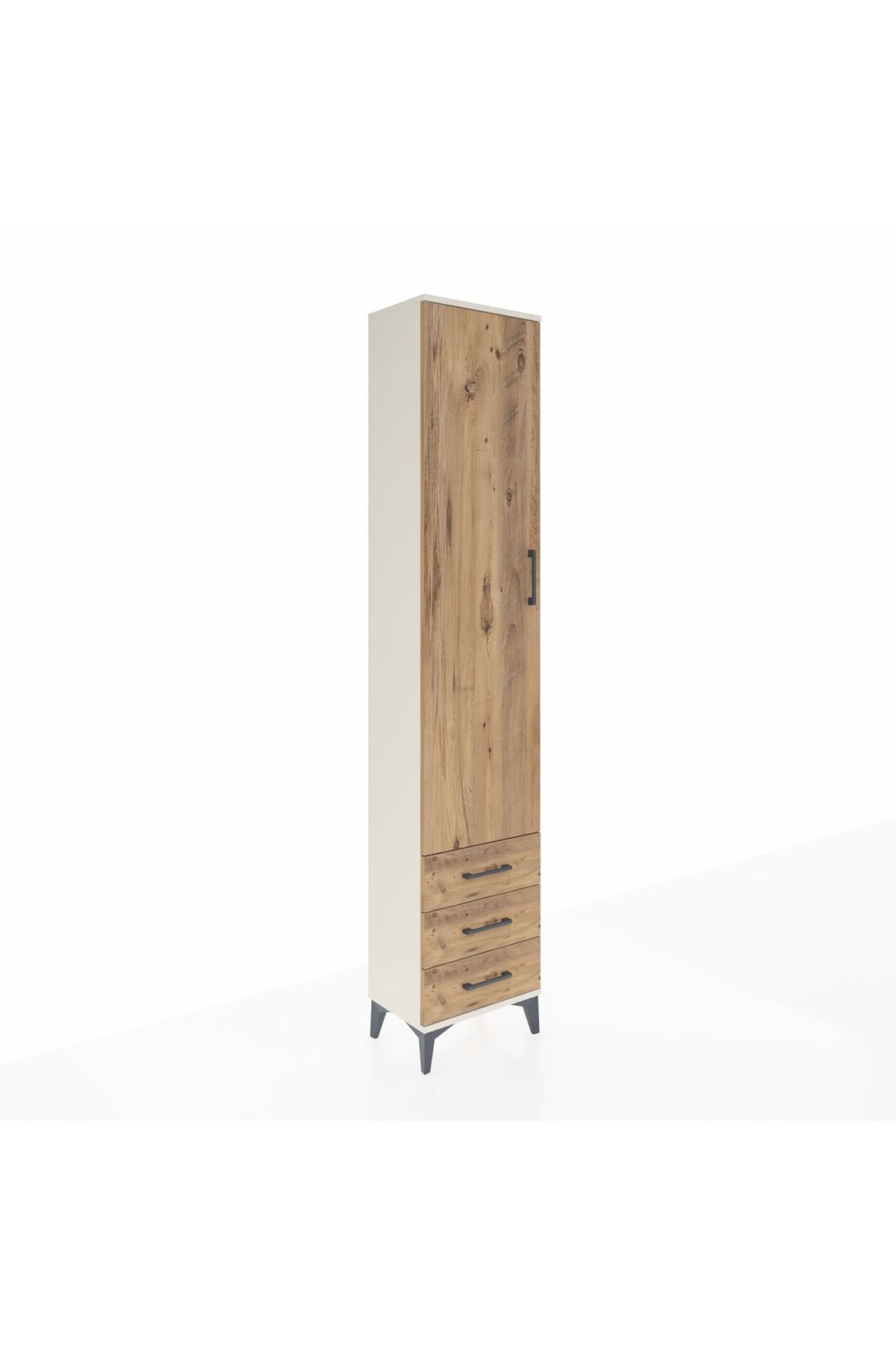 Arges Dolap 2 Raflı 3 Çekmeceli Tek Askılı 44x30x221 - S28M015V3A