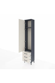 Arges Dolap 2 Raflı 3 Çekmeceli Tek Askılı 44x30x221 - S28M015V4A