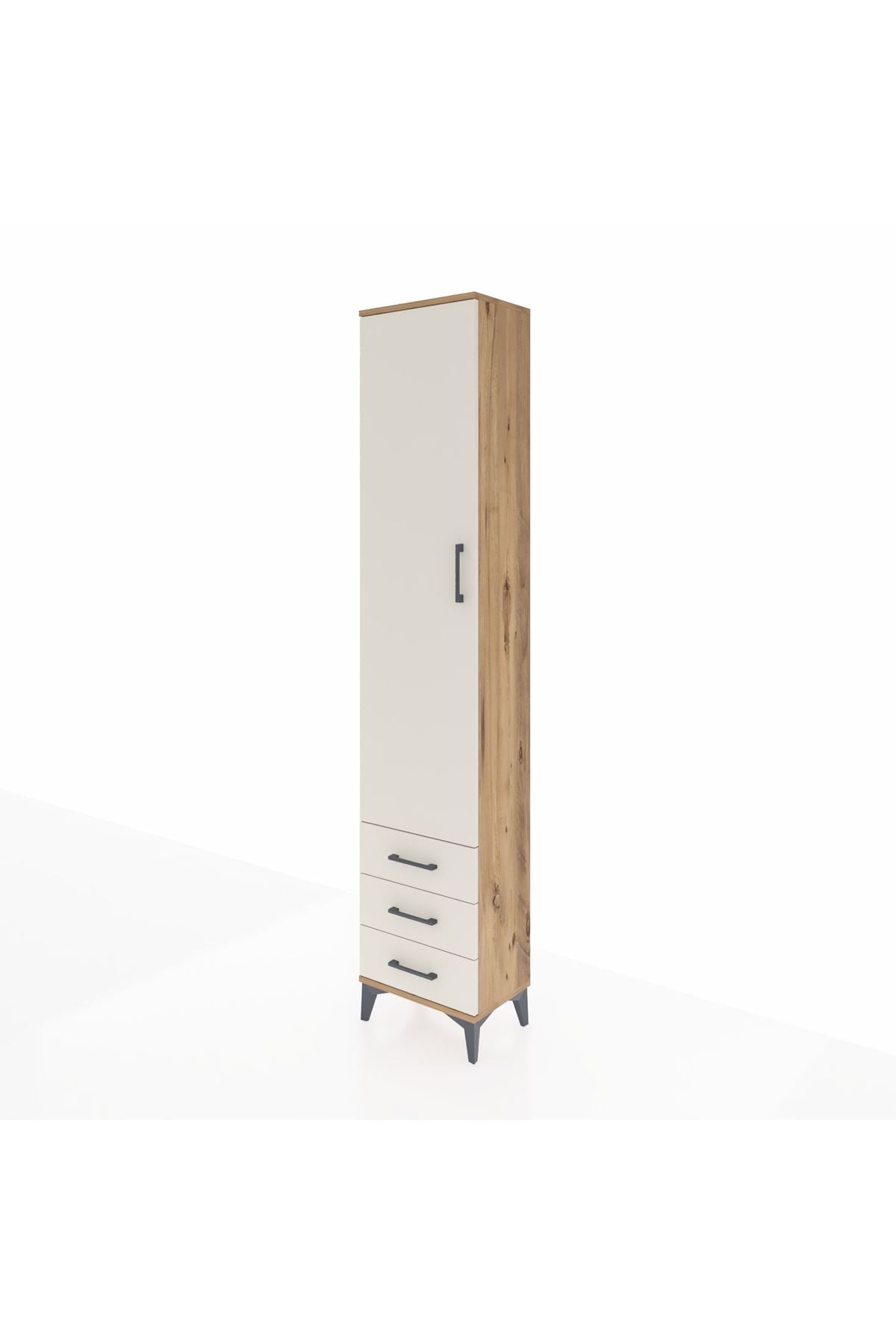 Arges Dolap 2 Raflı 3 Çekmeceli Tek Askılı 44x30x221 - S28M015V7A