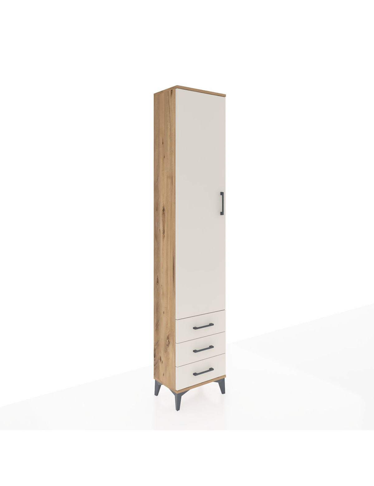 Arges Dolap 2 Raflı 3 Çekmeceli Tek Askılı 44x30x221 - S28M015V7A