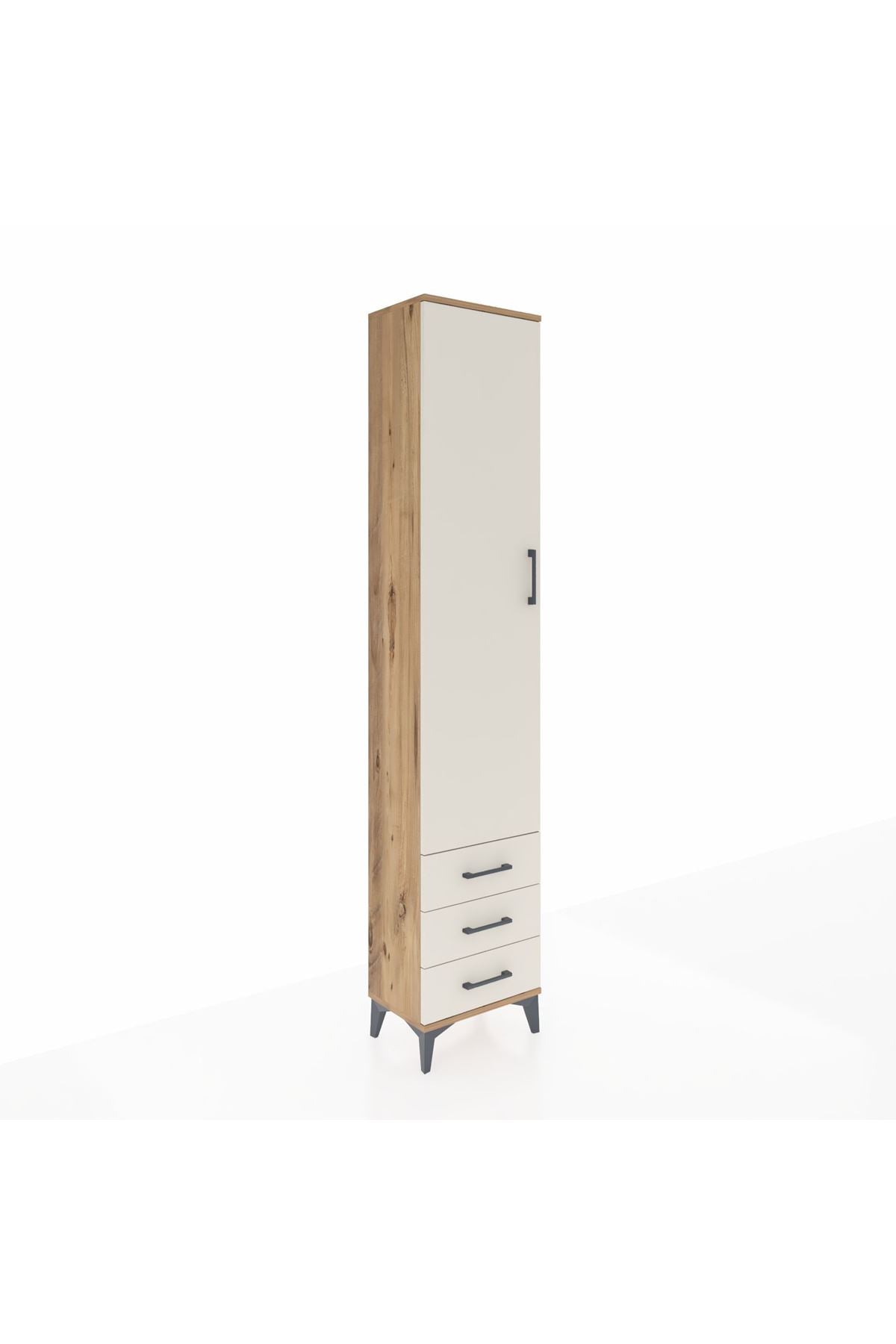 Arges Dolap 2 Raflı 3 Çekmeceli Tek Askılı 44x30x221 - S28M015V7A