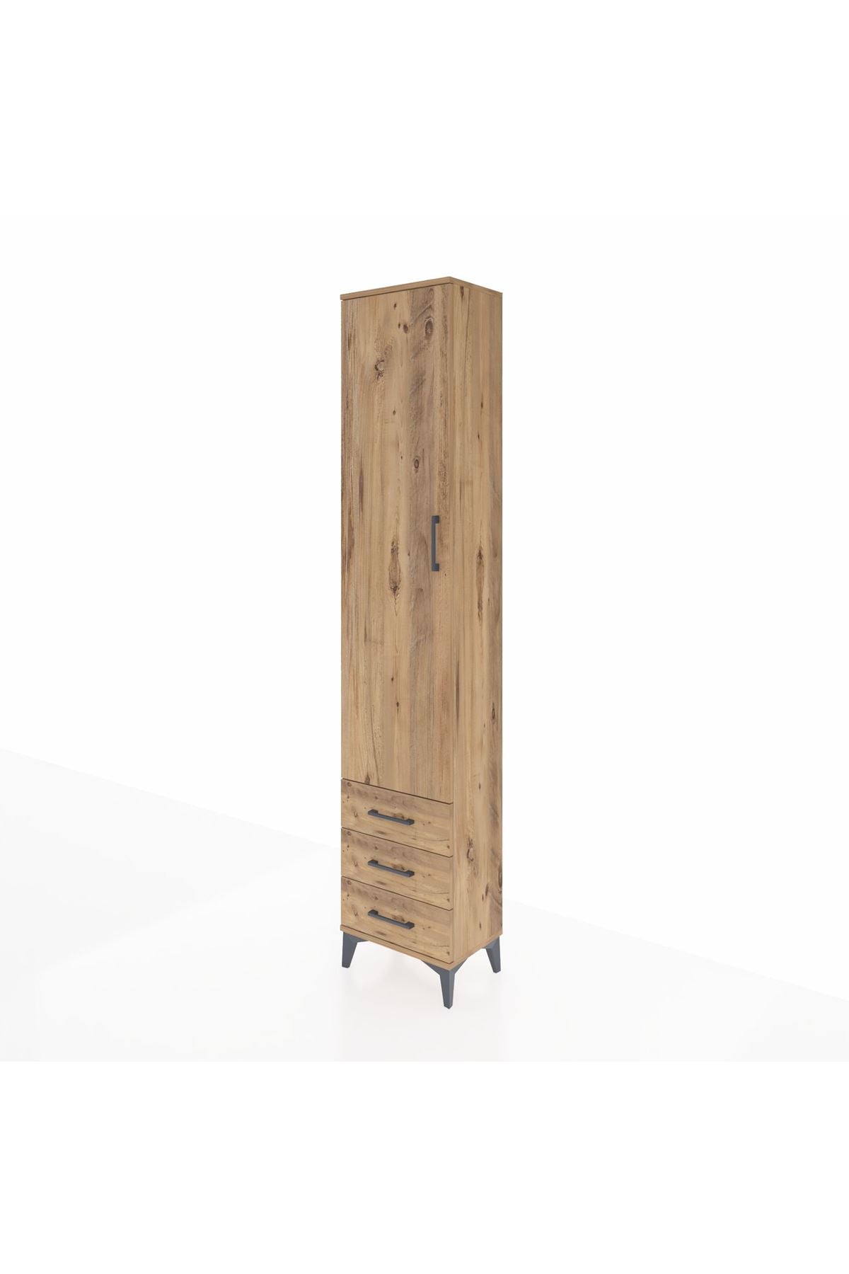 Arges Dolap 2 Raflı 3 Çekmeceli Tek Askılı 44x30x221 - S28M015V9A