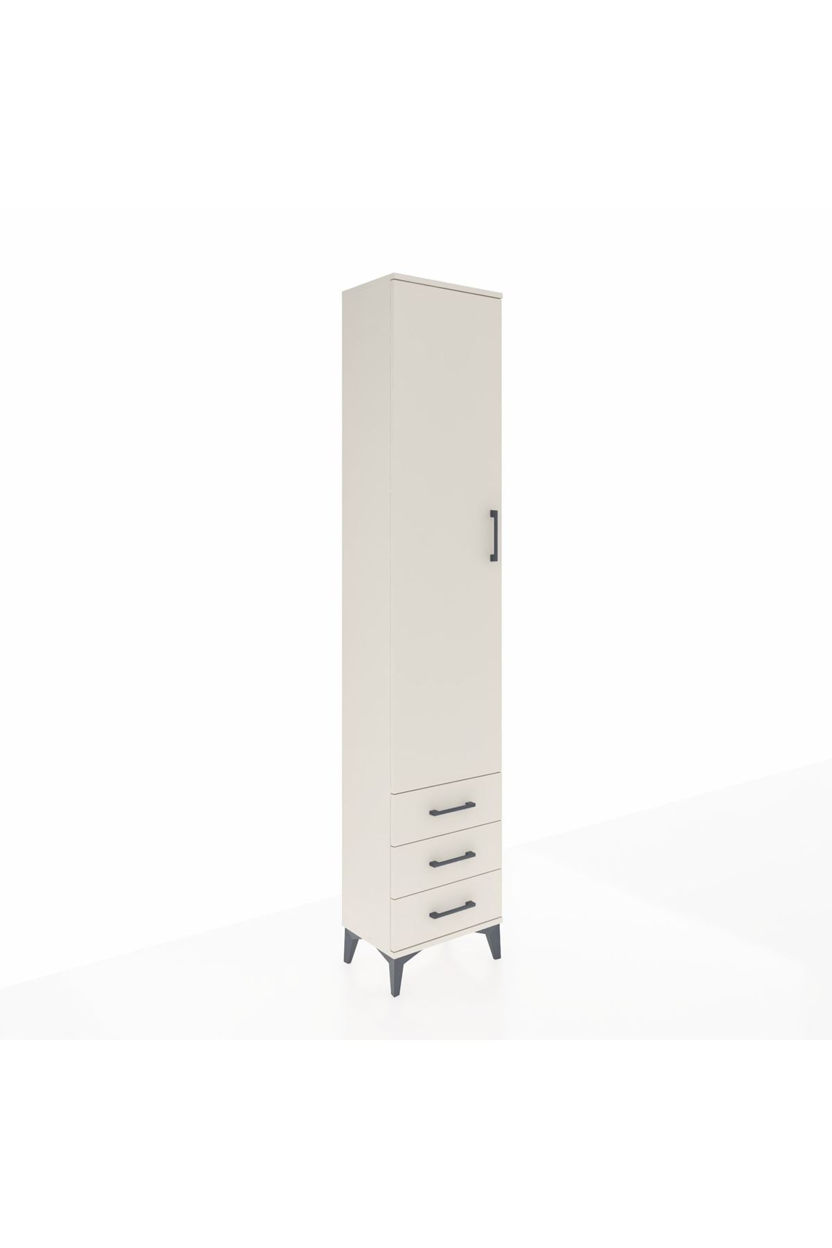 Arges Dolap 4 Raflı 3 Çekmeceli Tek Kapaklı 44x30x221 - S28M016V1A