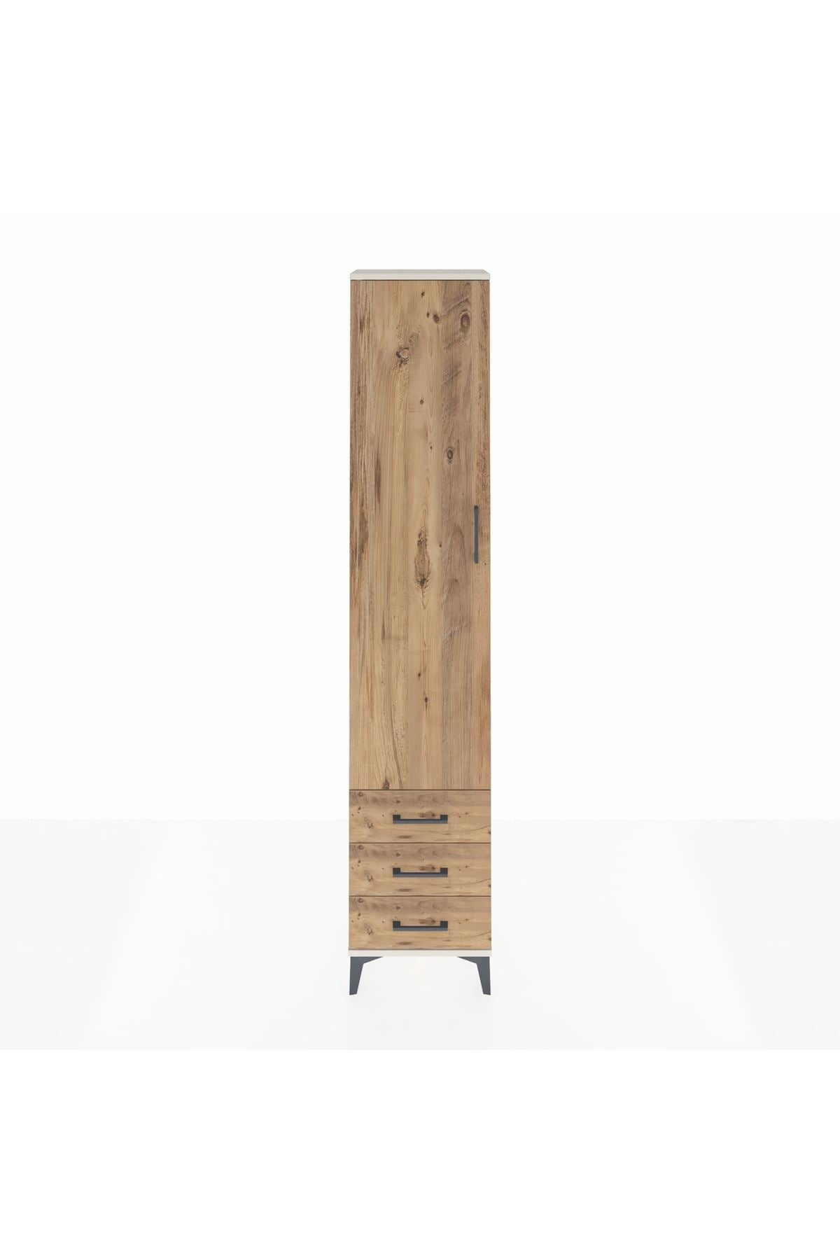 Arges Dolap 4 Raflı 3 Çekmeceli Tek Kapaklı 44x30x221 - S28M016V3A
