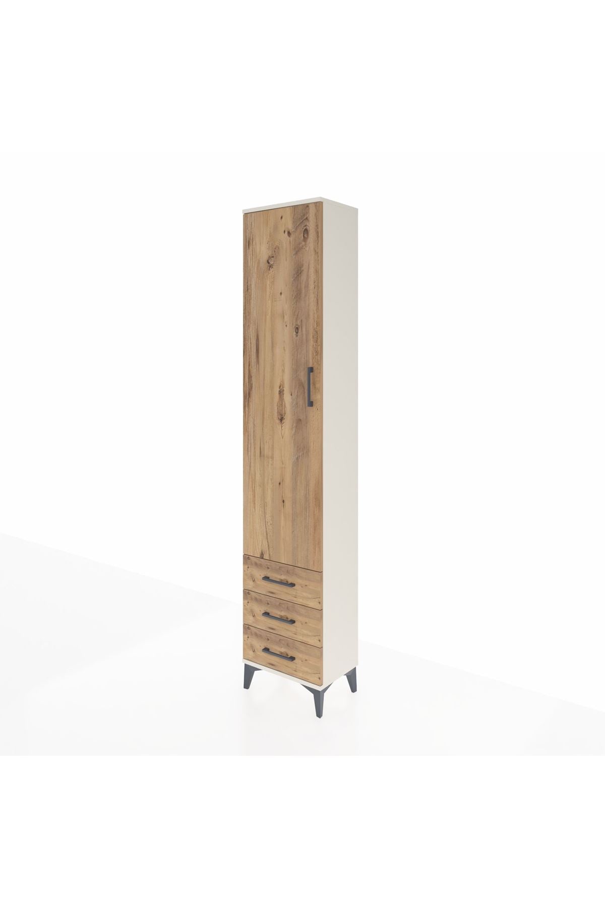 Arges Dolap 4 Raflı 3 Çekmeceli Tek Kapaklı 44x30x221 - S28M016V3A