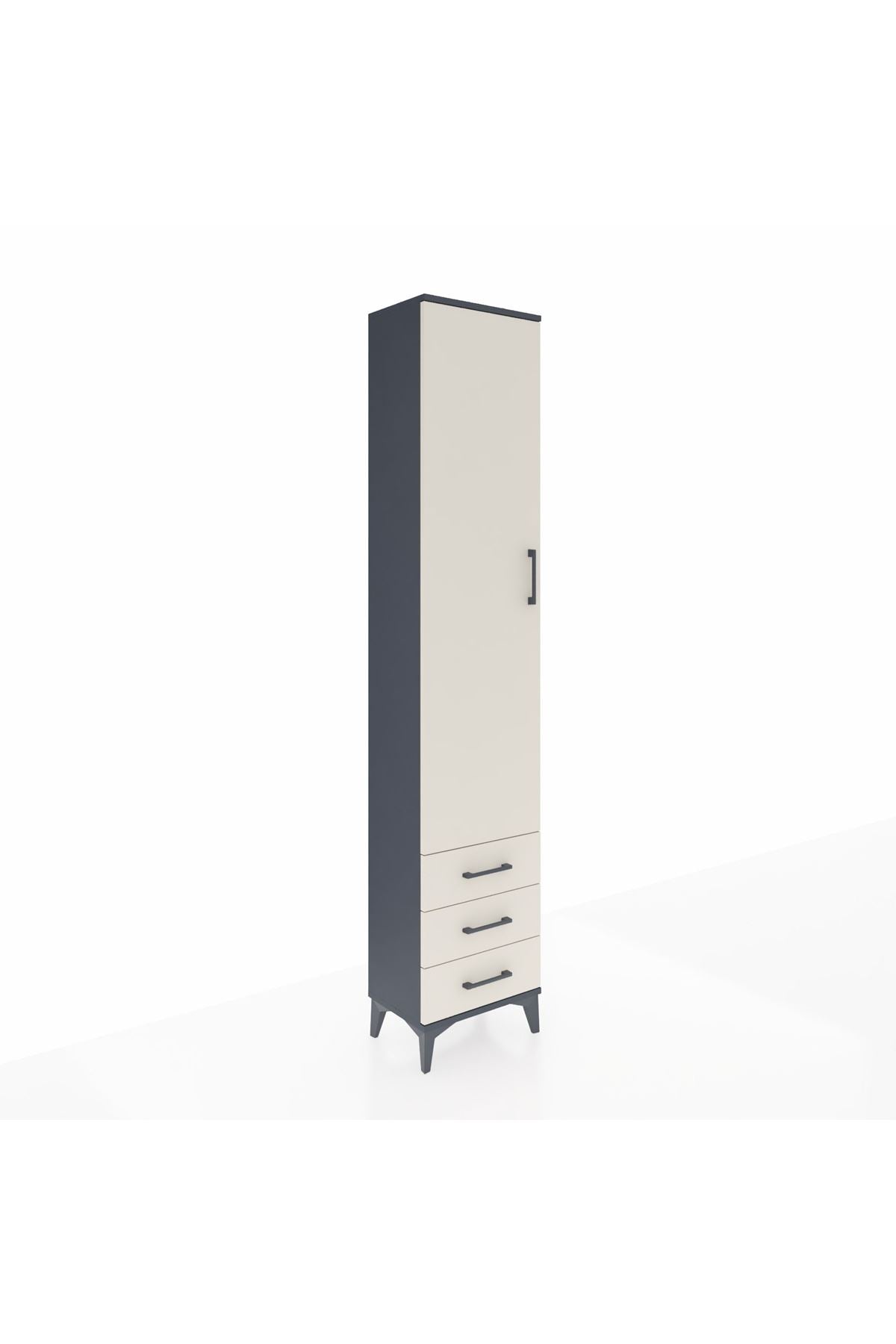 Arges Dolap 4 Raflı 3 Çekmeceli Tek Kapaklı 44x30x221 - S28M016V4A