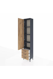 Arges Dolap 4 Raflı 3 Çekmeceli Tek Kapaklı 44x30x221 - S28M016V6A