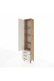 Arges Dolap 4 Raflı 3 Çekmeceli Tek Kapaklı 44x30x221 - S28M016V7A