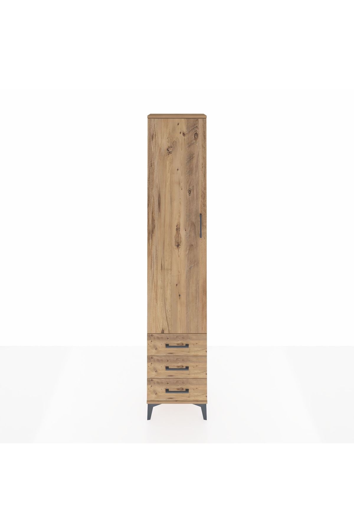 Arges Dolap 4 Raflı 3 Çekmeceli Tek Kapaklı 44x30x221 - S28M016V9A