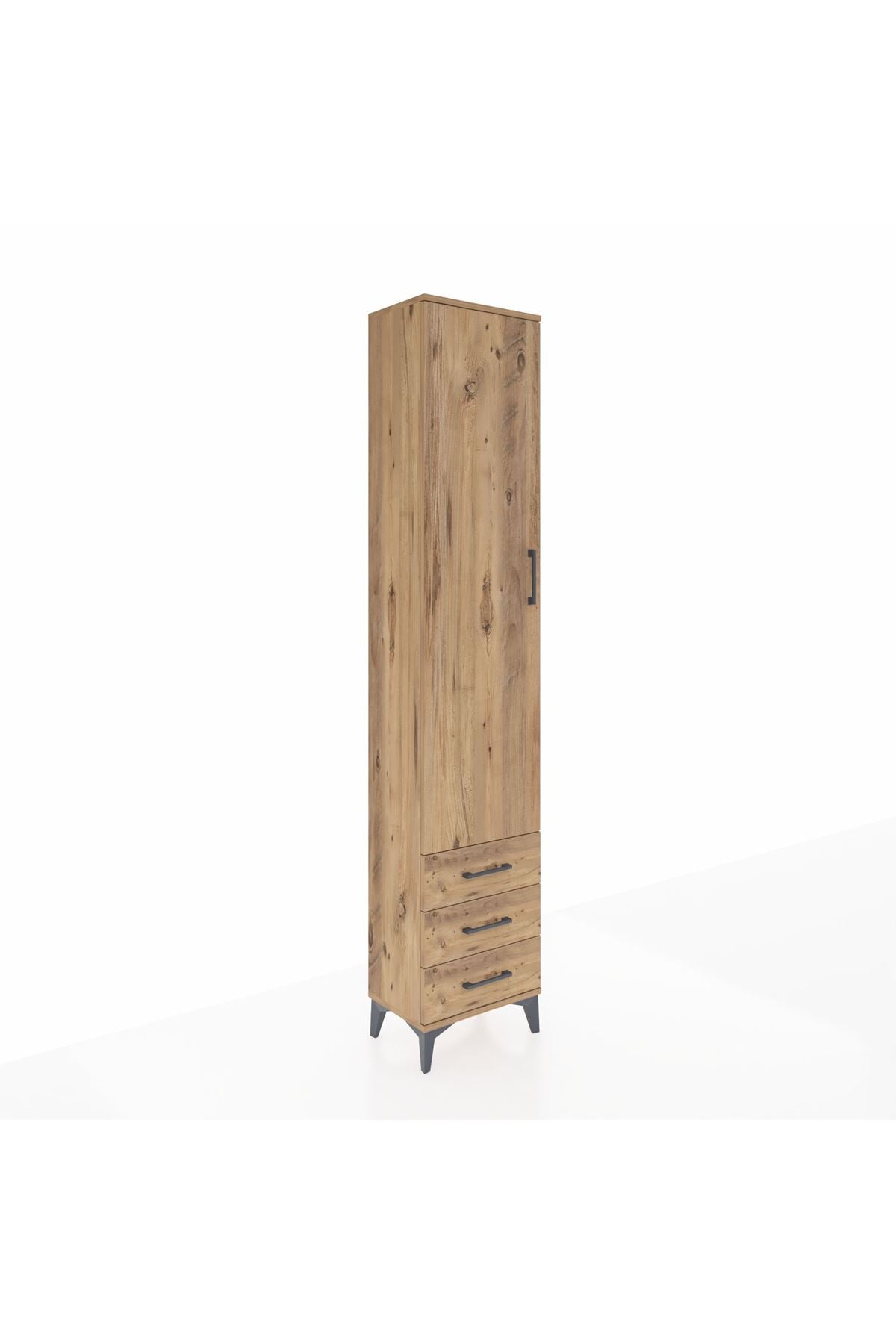 Arges Dolap 4 Raflı 3 Çekmeceli Tek Kapaklı 44x30x221 - S28M016V9A