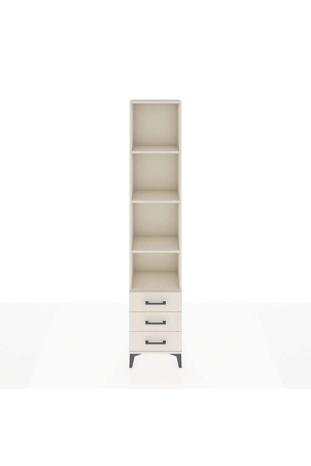 Arges Dolap 4 Raflı 3 Çekmeceli 44x30x221 - S28M017V1A
