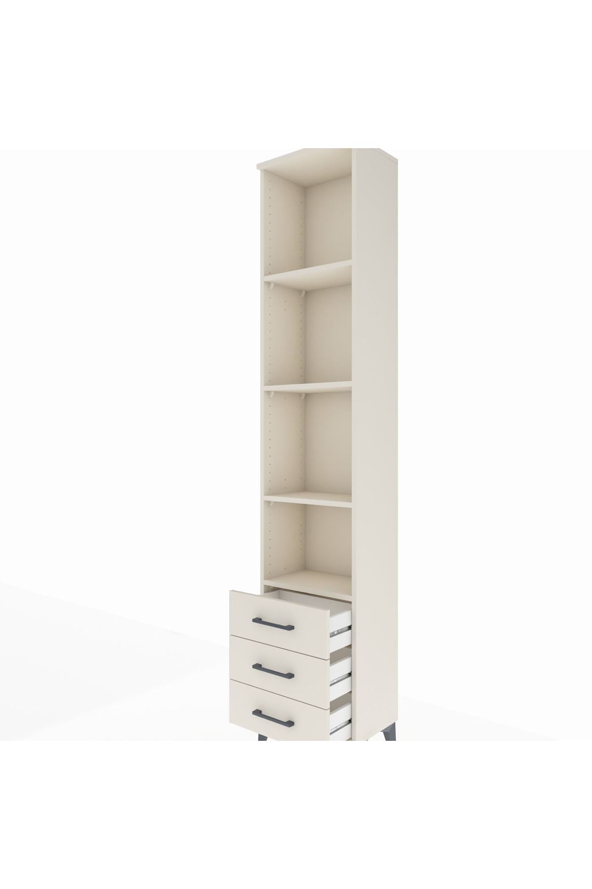 Arges Dolap 4 Raflı 3 Çekmeceli 44x30x221 - S28M017V1A