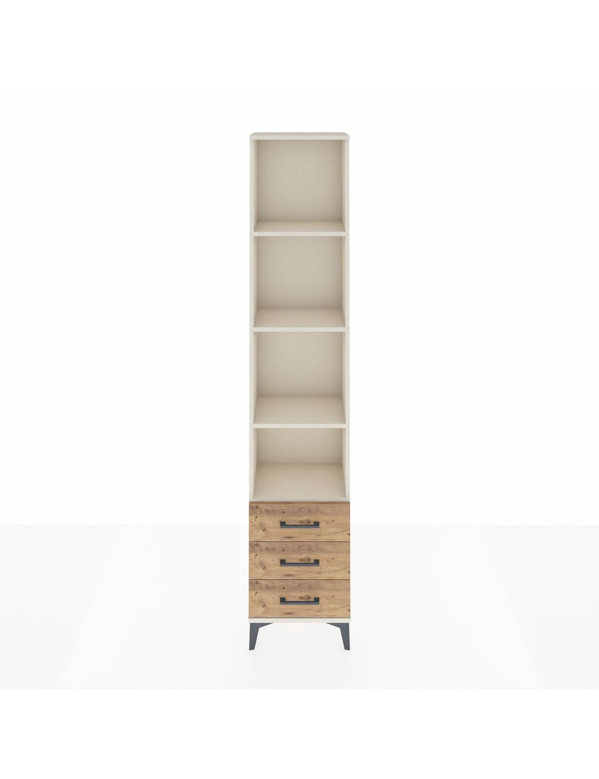 Arges Dolap 4 Raflı 3 Çekmeceli 44x30x221 - S28M017V3A