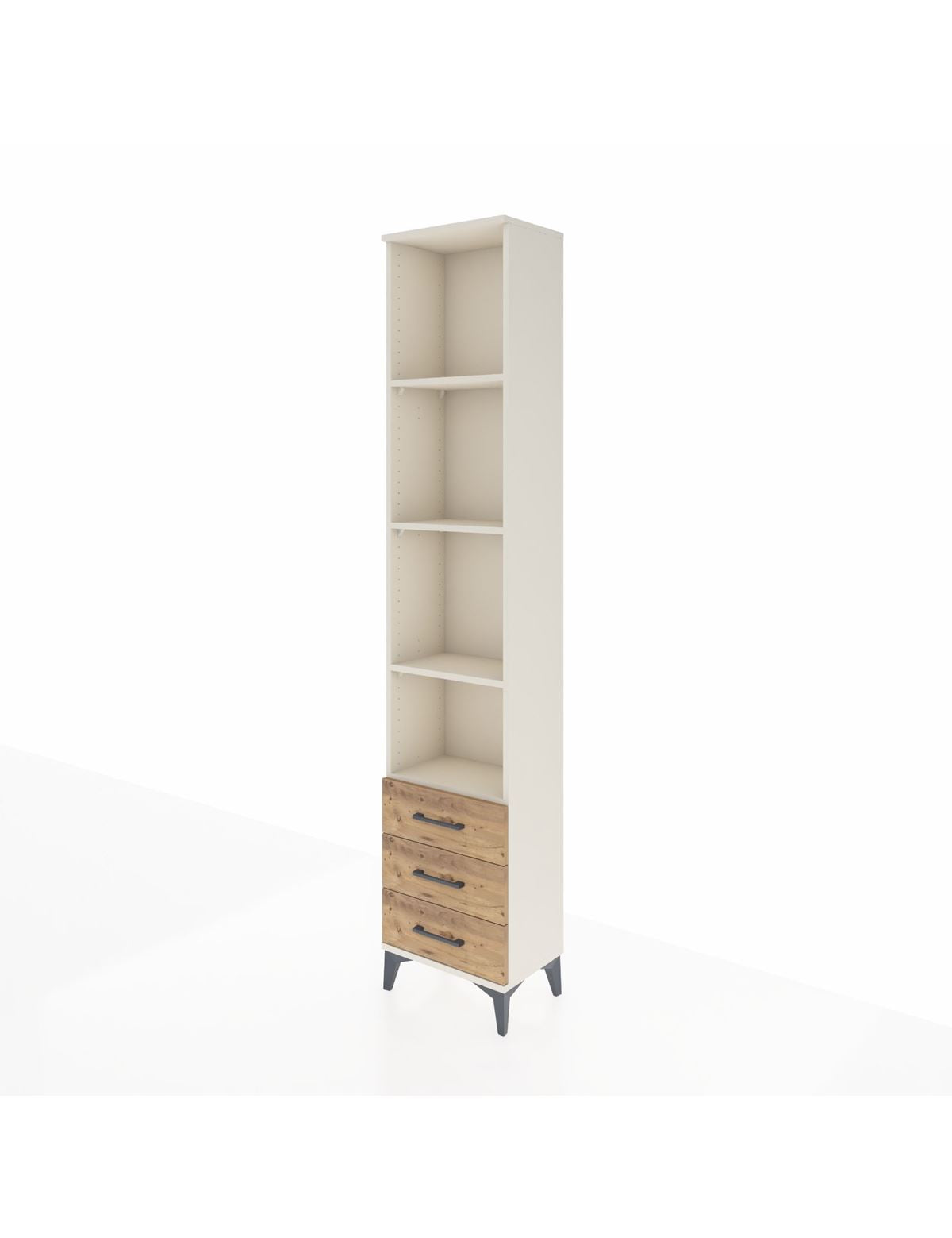 Arges Dolap 4 Raflı 3 Çekmeceli 44x30x221 - S28M017V3A
