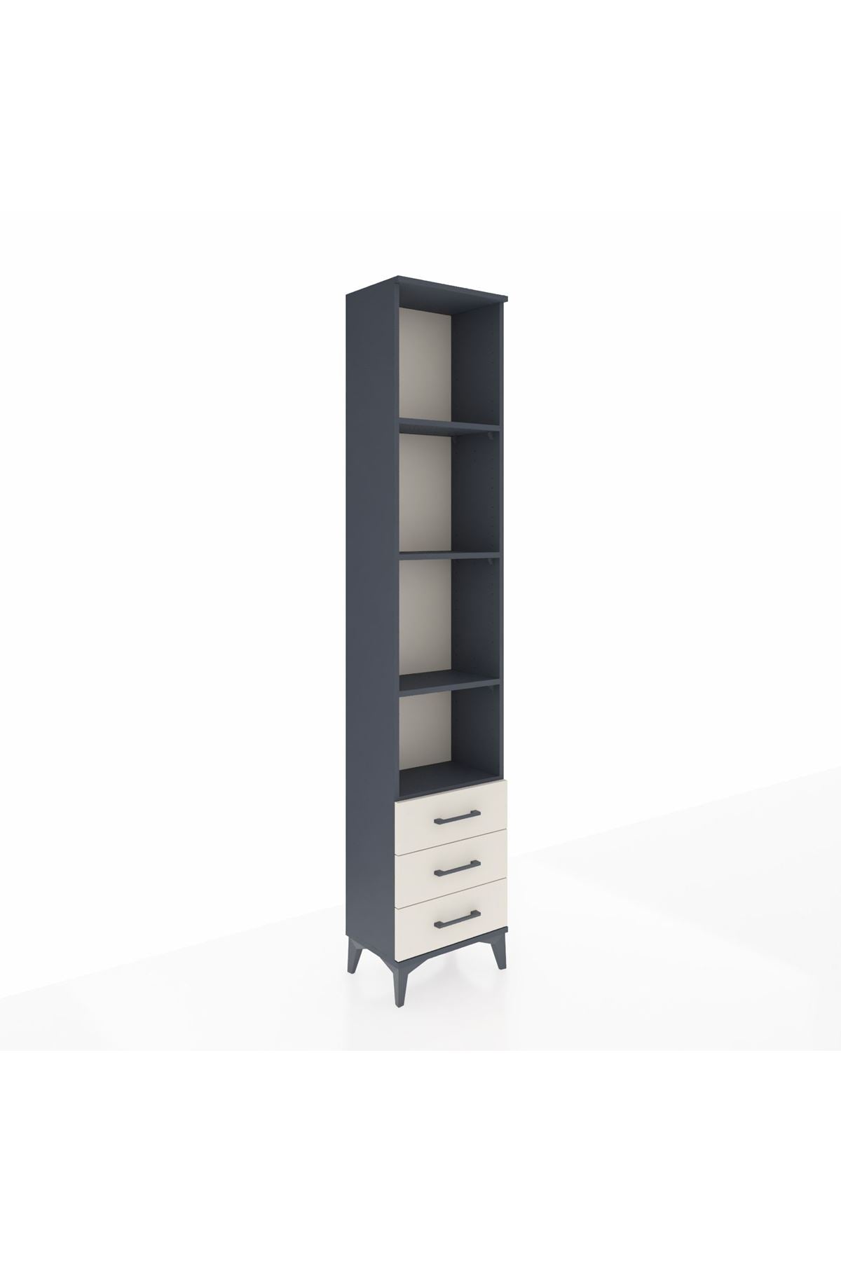 Arges Dolap 4 Raflı 3 Çekmeceli 44x30x221 - S28M017V4A