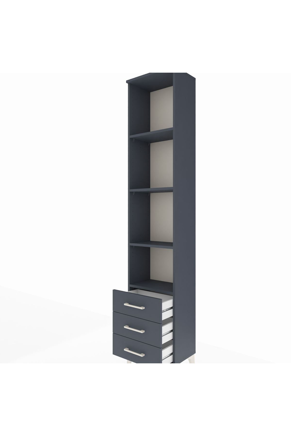 Arges Dolap 4 Raflı 3 Çekmeceli 44x30x221 - S28M017V5A
