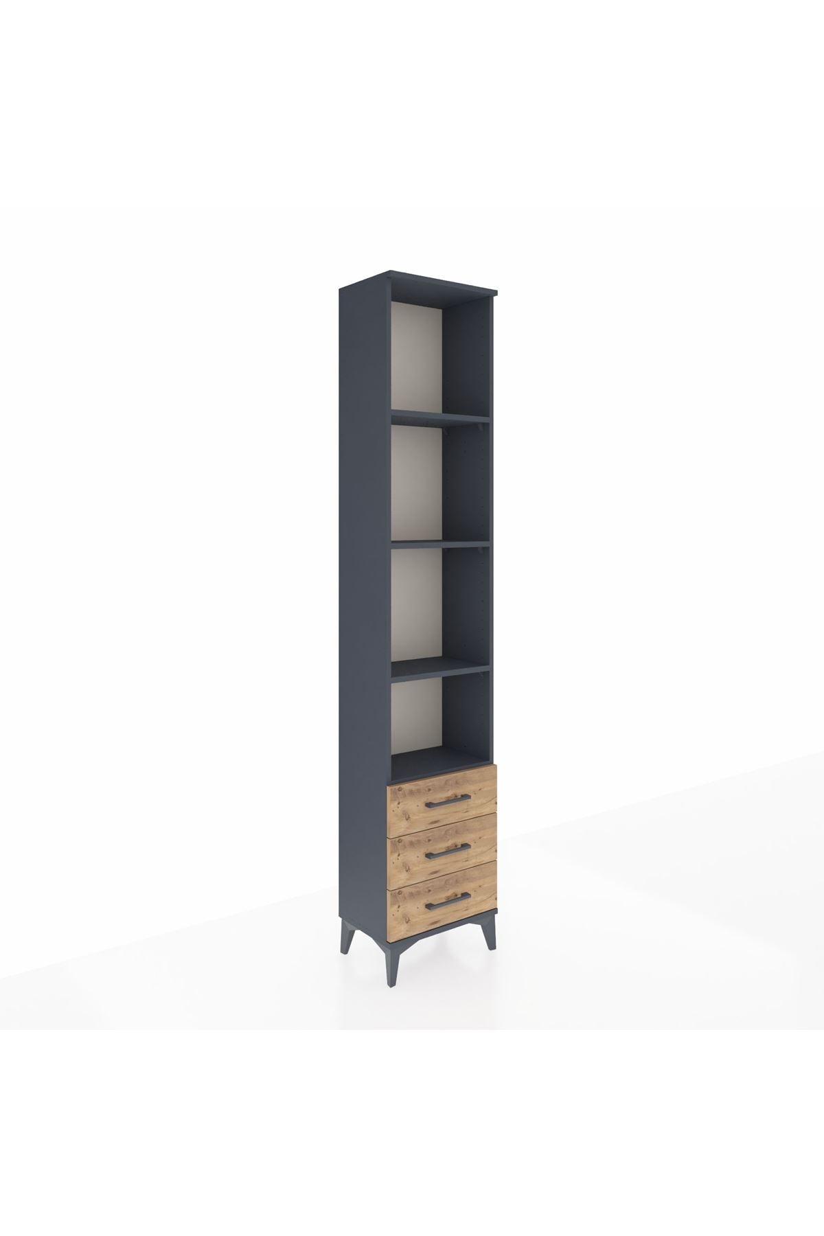 Arges Dolap 4 Raflı 3 Çekmeceli 44x30x221 - S28M017V6A