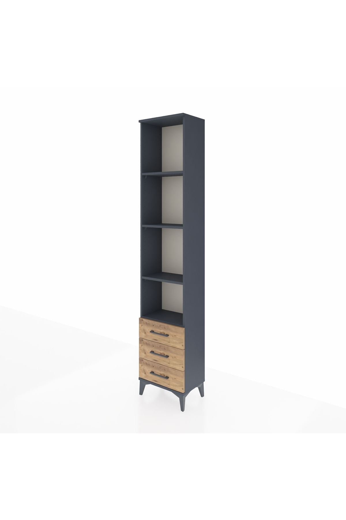 Arges Dolap 4 Raflı 3 Çekmeceli 44x30x221 - S28M017V6A
