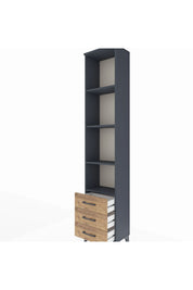 Arges Dolap 4 Raflı 3 Çekmeceli 44x30x221 - S28M017V6A