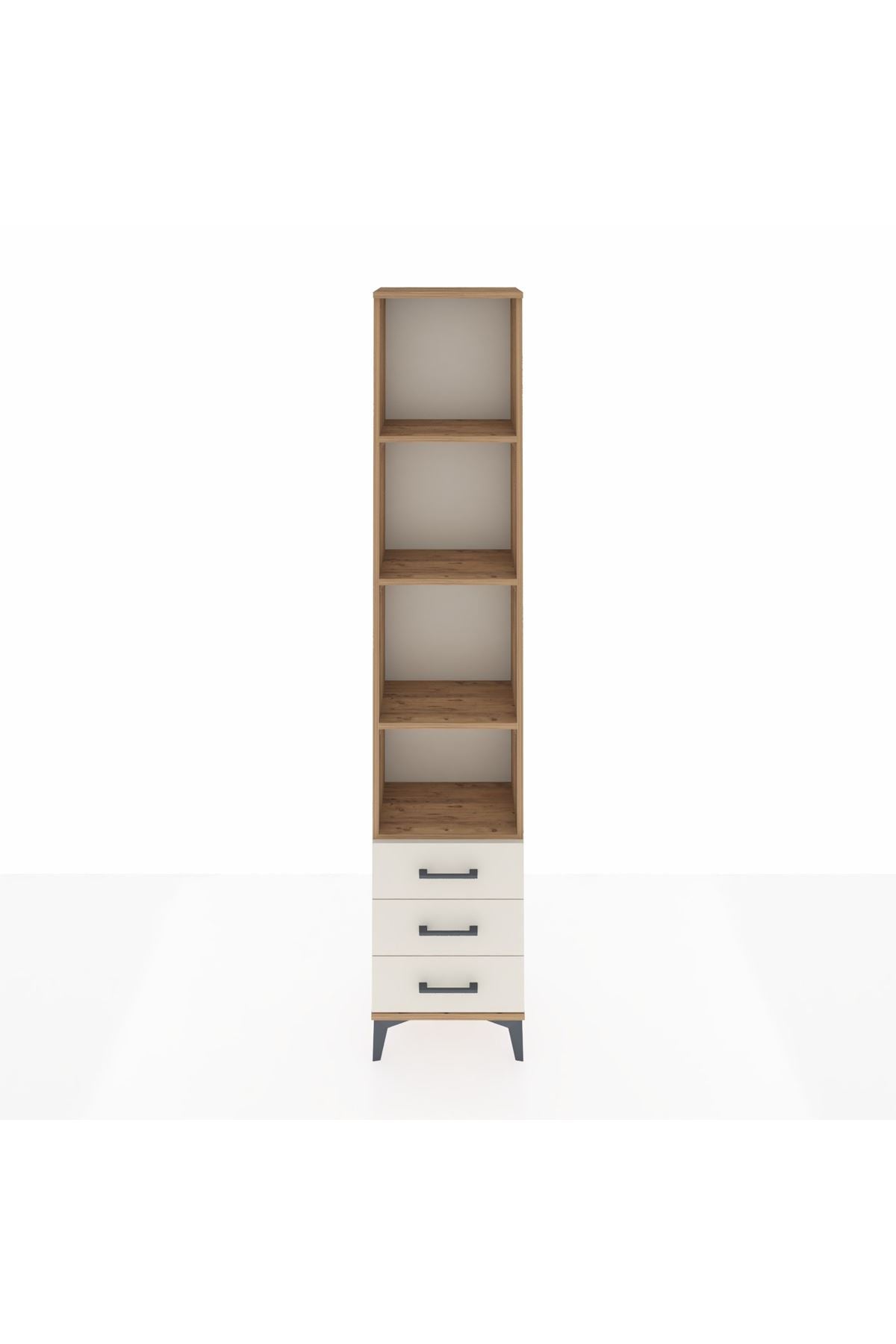 Arges Dolap 4 Raflı 3 Çekmeceli 44x30x221 - S28M017V7A
