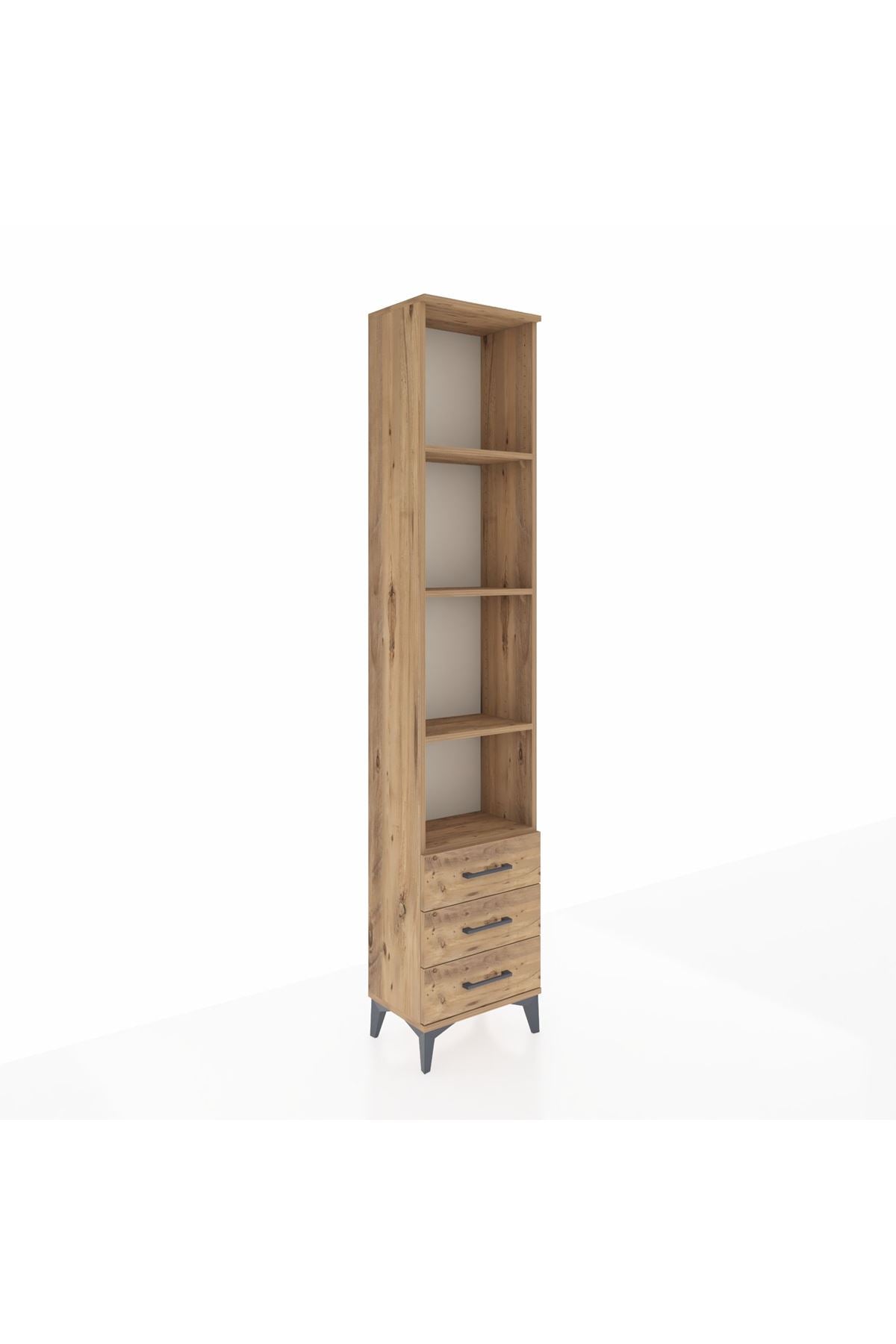 Arges Dolap 4 Raflı 3 Çekmeceli 44x30x221 - S28M017V9A
