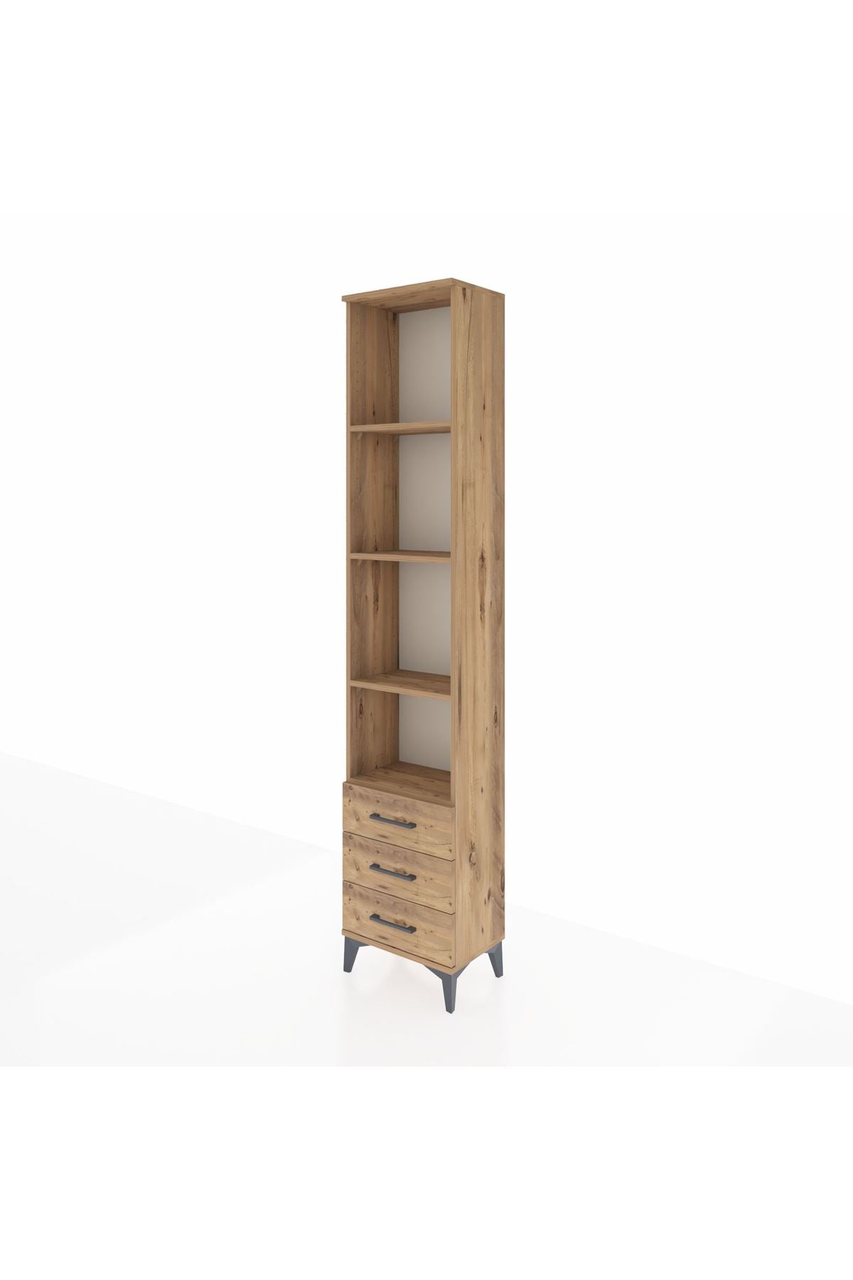 Arges Dolap 4 Raflı 3 Çekmeceli 44x30x221 - S28M017V9A