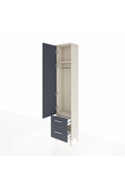 Arges Dolap 2 Raflı 2 Çekmeceli Tek Askılı 44x30x221 - S28M018V2A