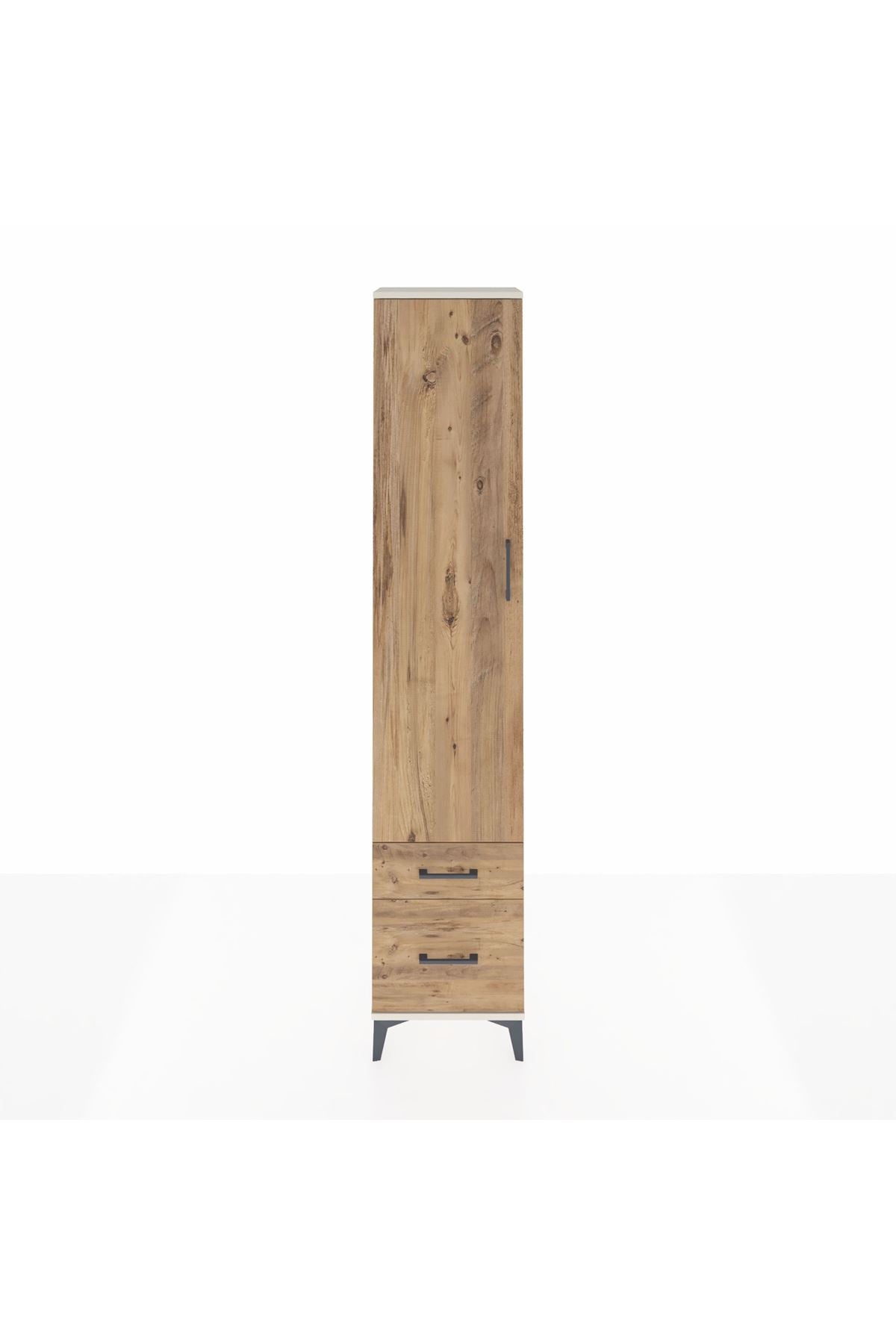 Arges Dolap 2 Raflı 2 Çekmeceli Tek Askılı 44x30x221 - S28M018V3A