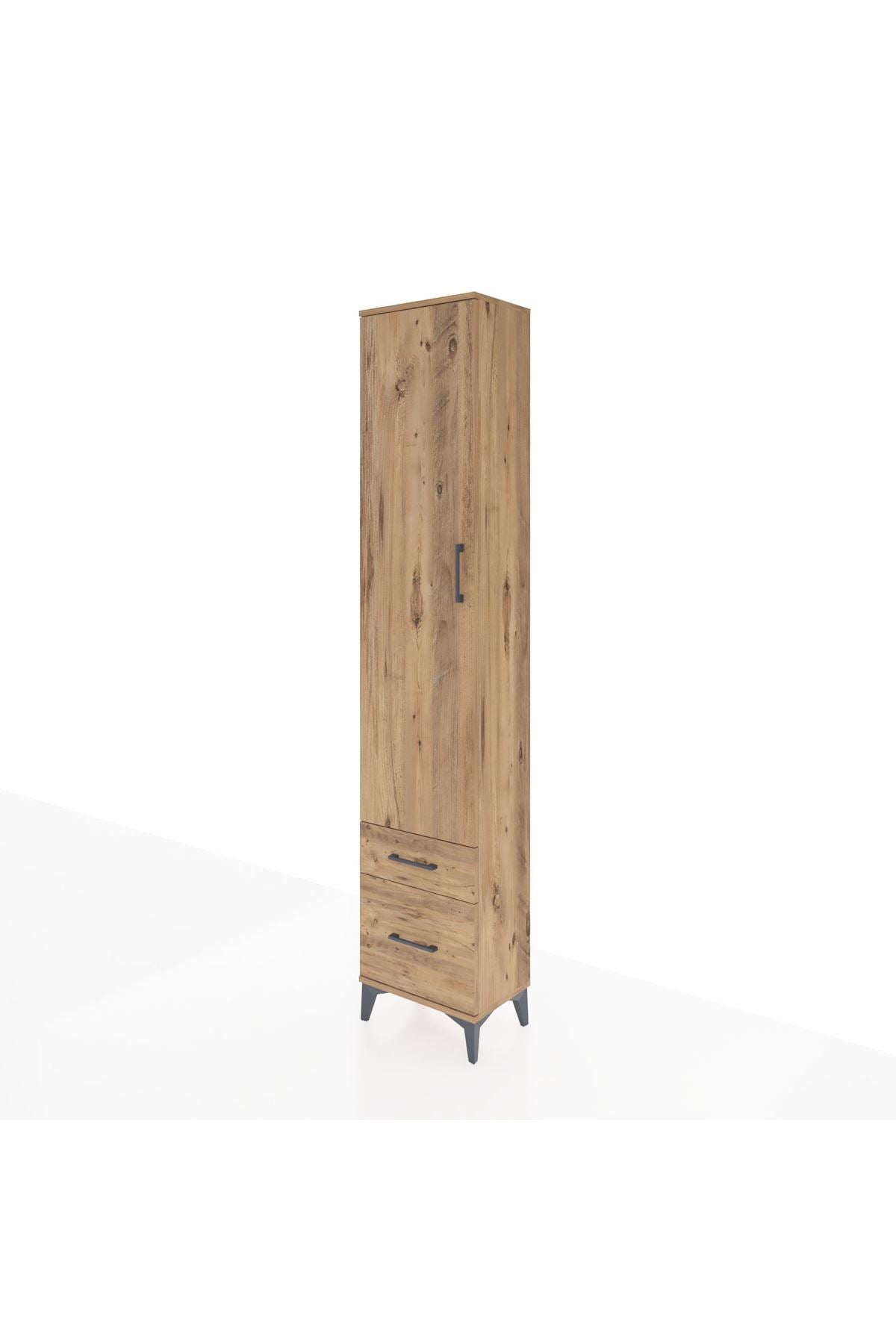 Arges Dolap 2 Raflı 2 Çekmeceli Tek Askılı 44x30x221 - S28M018V9A