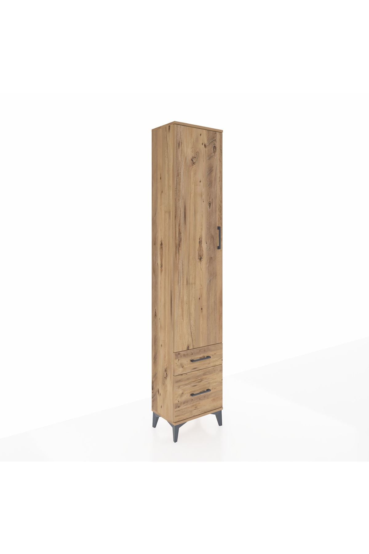 Arges Dolap 4 Raflı 2 Çekmeceli Tek Kapaklı 44x30x221 - S28M019V9A