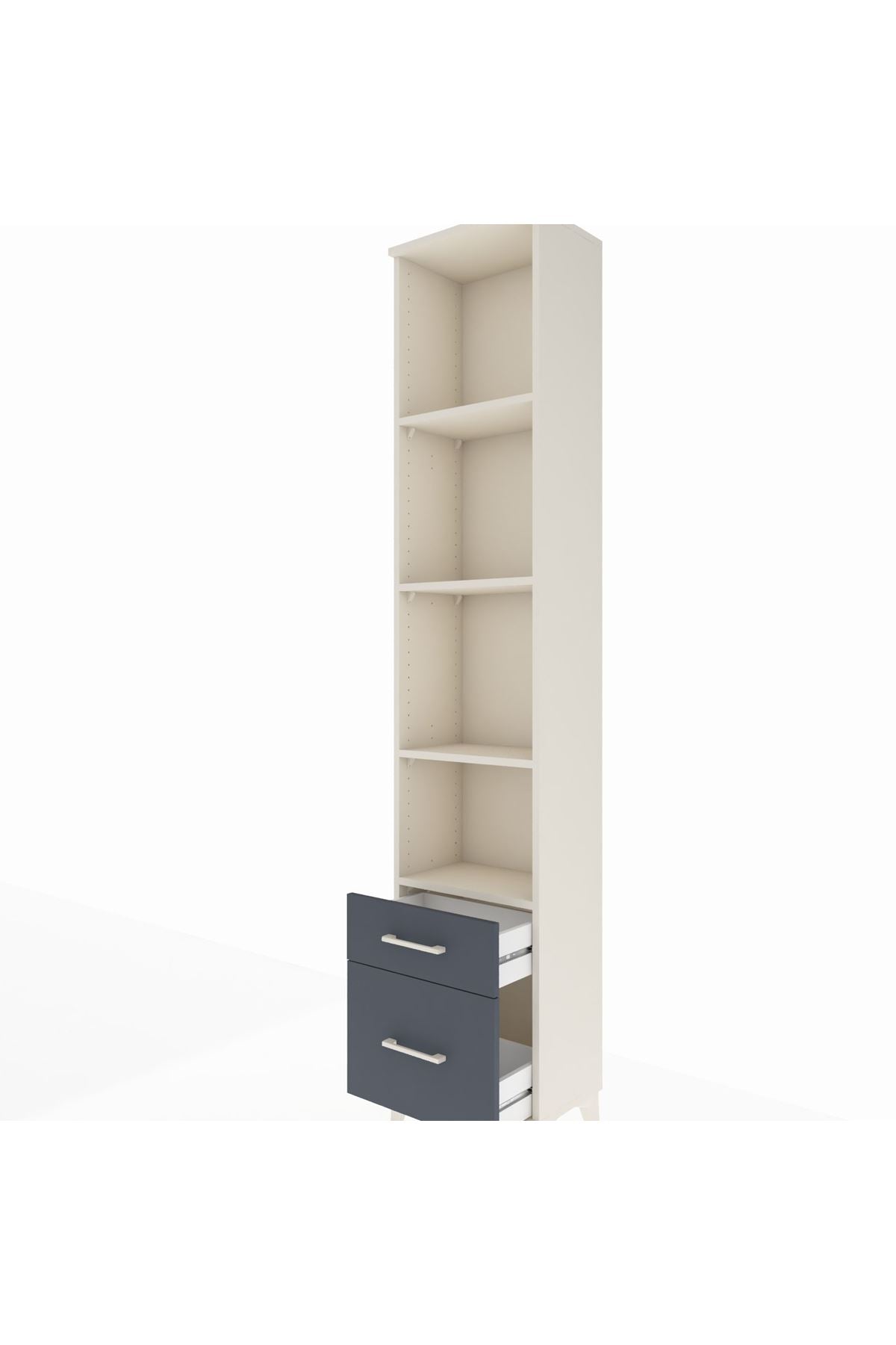 Arges Dolap 4 Raflı 2 Çekmeceli 44x30x221 - S28M020V2A