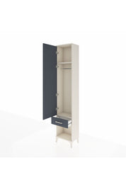 Arges Dolap 2 Raflı Tek Çekmeceli Tek Askılı 44x30x221 - S28M021V2A