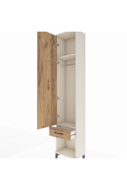 Arges Dolap 2 Raflı Tek Çekmeceli Tek Askılı 44x30x221 - S28M021V3A