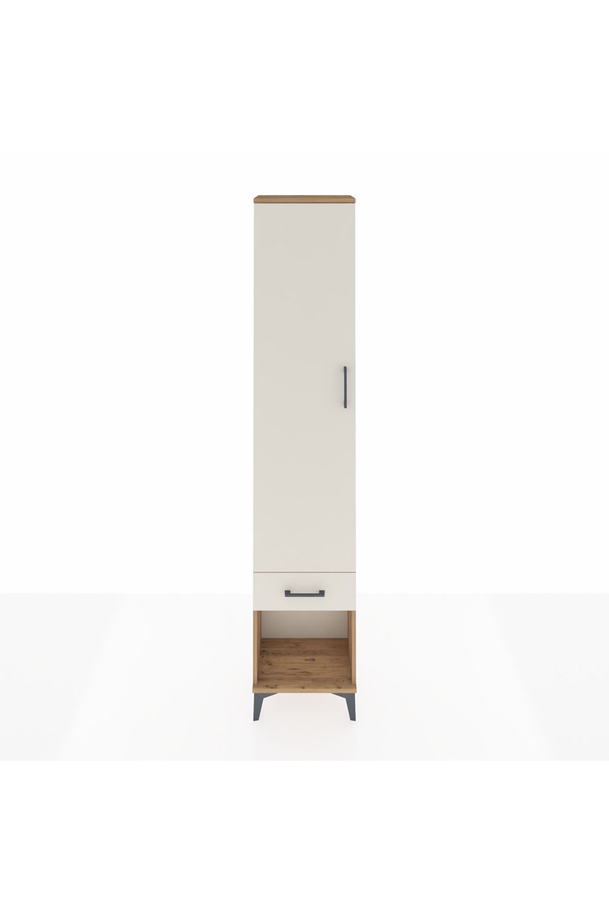 Arges Dolap 2 Raflı Tek Çekmeceli Tek Askılı 44x30x221 - S28M021V7A