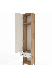 Arges Dolap 2 Raflı Tek Çekmeceli Tek Askılı 44x30x221 - S28M021V7A