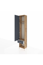 Arges Dolap 2 Raflı Tek Çekmeceli Tek Askılı 44x30x221 - S28M021V8A
