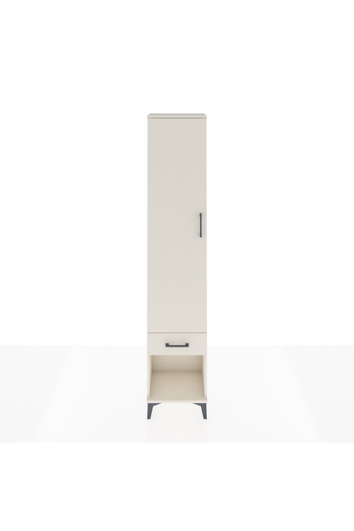 Arges Dolap 4 Raflı Tek Çekmeceli Tek Kapaklı 44x30x221 - S28M022V1A