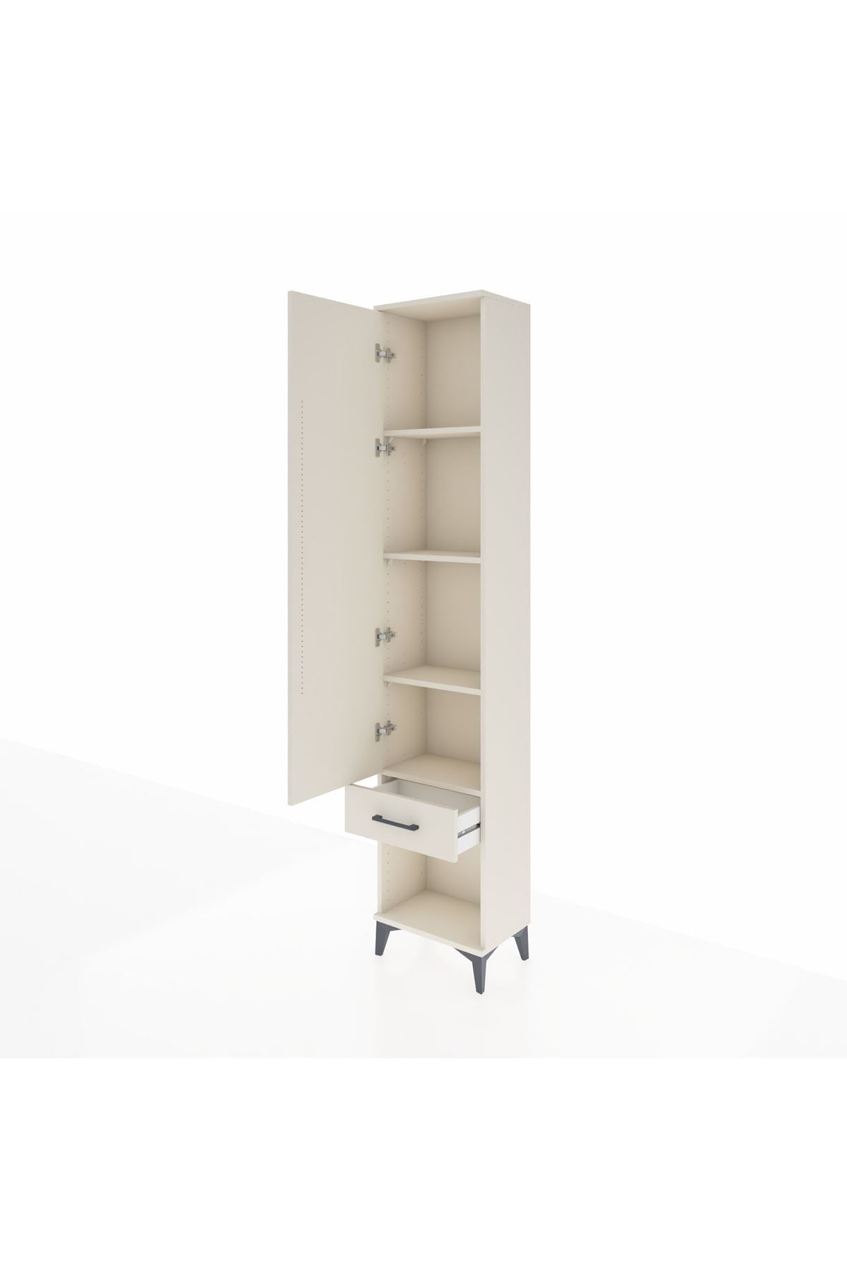 Arges Dolap 4 Raflı Tek Çekmeceli Tek Kapaklı 44x30x221 - S28M022V1A