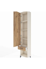 Arges Dolap 4 Raflı Tek Çekmeceli Tek Kapaklı 44x30x221 - S28M022V3A