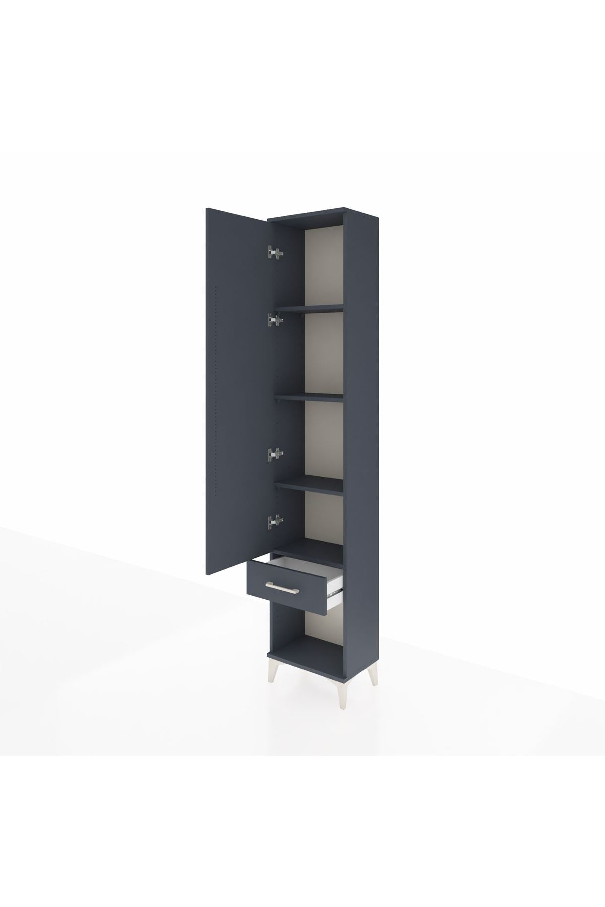 Arges Dolap 4 Raflı Tek Çekmeceli Tek Kapaklı 44x30x221 - S28M022V5A
