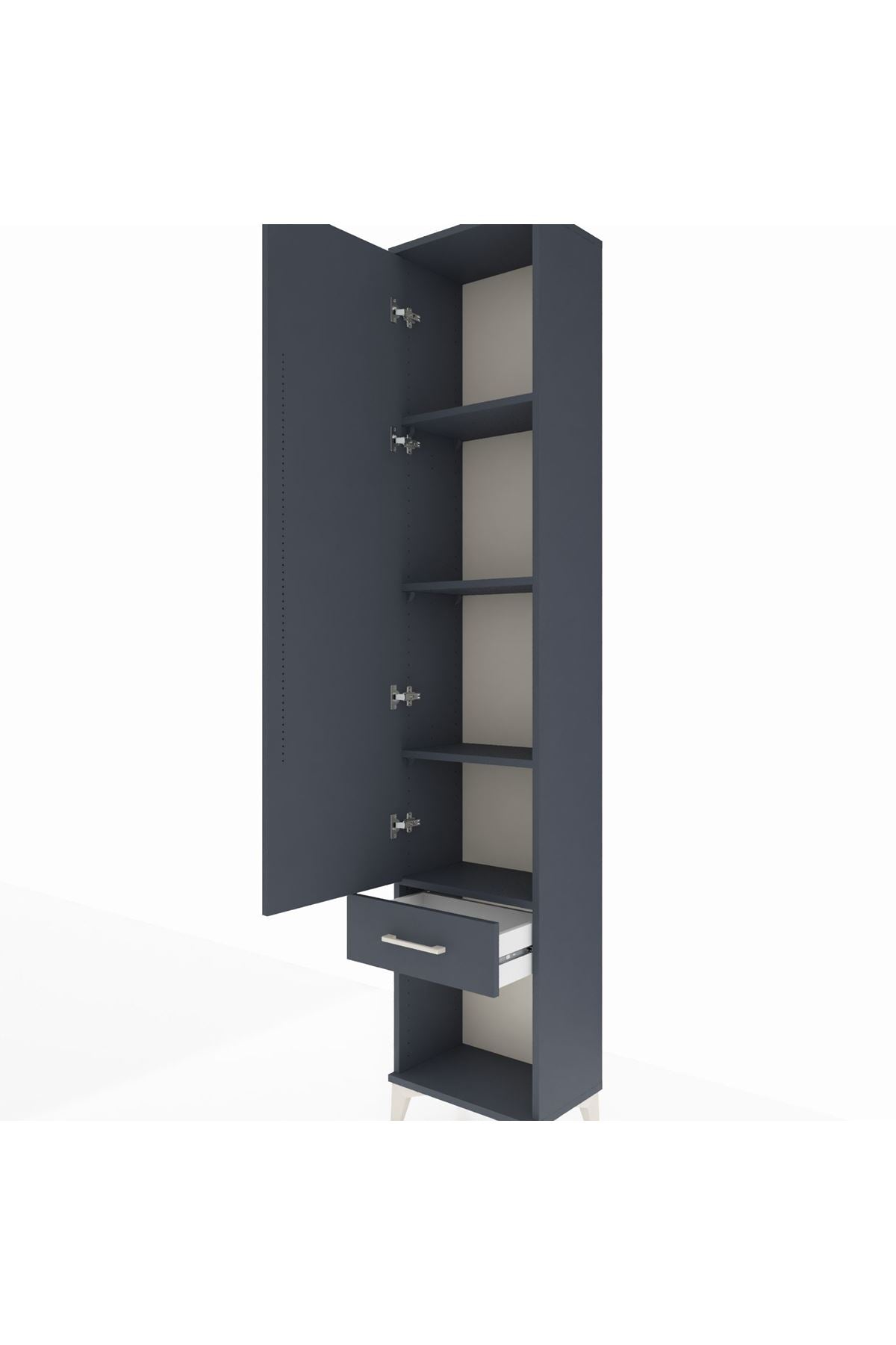 Arges Dolap 4 Raflı Tek Çekmeceli Tek Kapaklı 44x30x221 - S28M022V5A