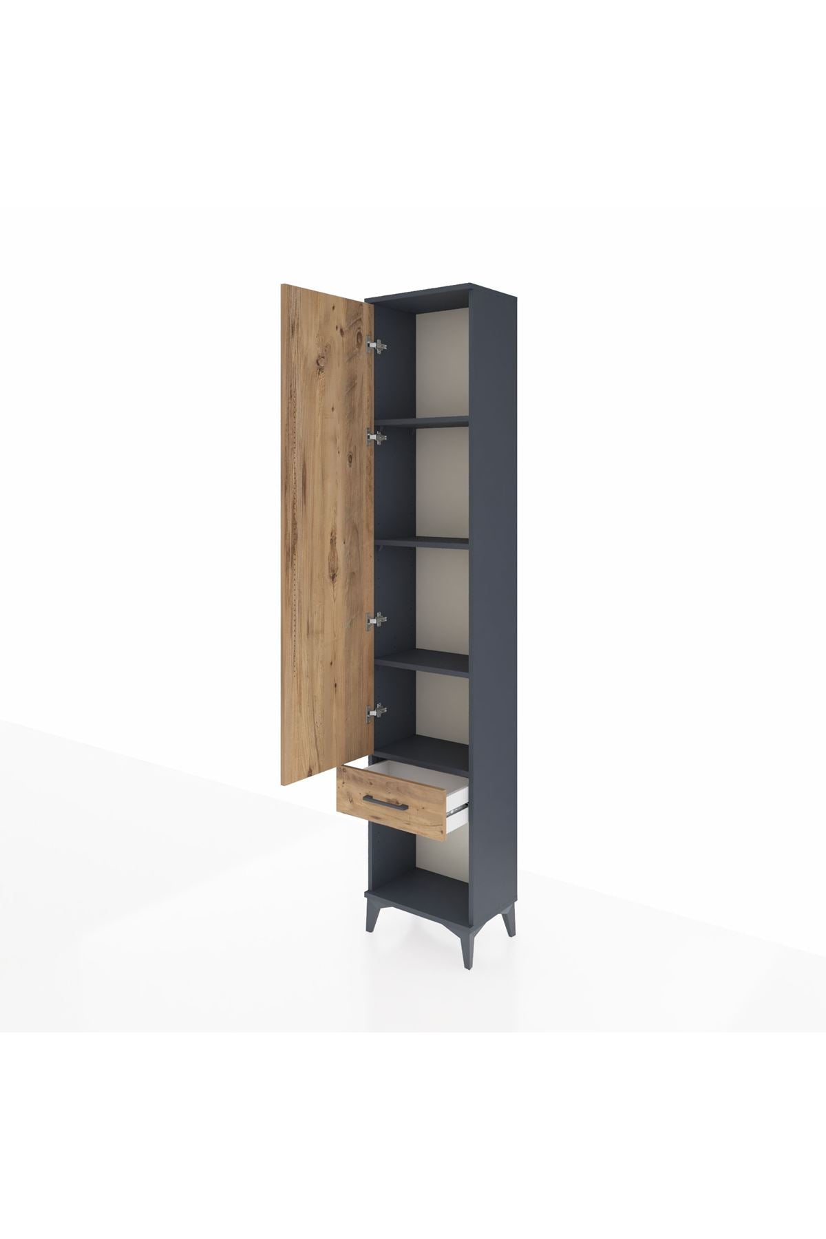Arges Dolap 4 Raflı Tek Çekmeceli Tek Kapaklı 44x30x221 - S28M022V6A