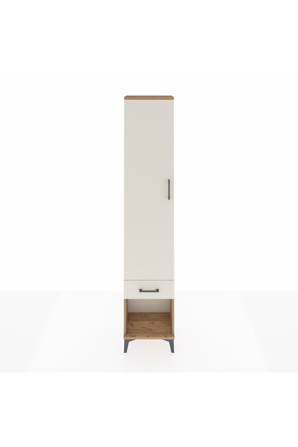 Arges Dolap 4 Raflı Tek Çekmeceli Tek Kapaklı 44x30x221 - S28M022V7A